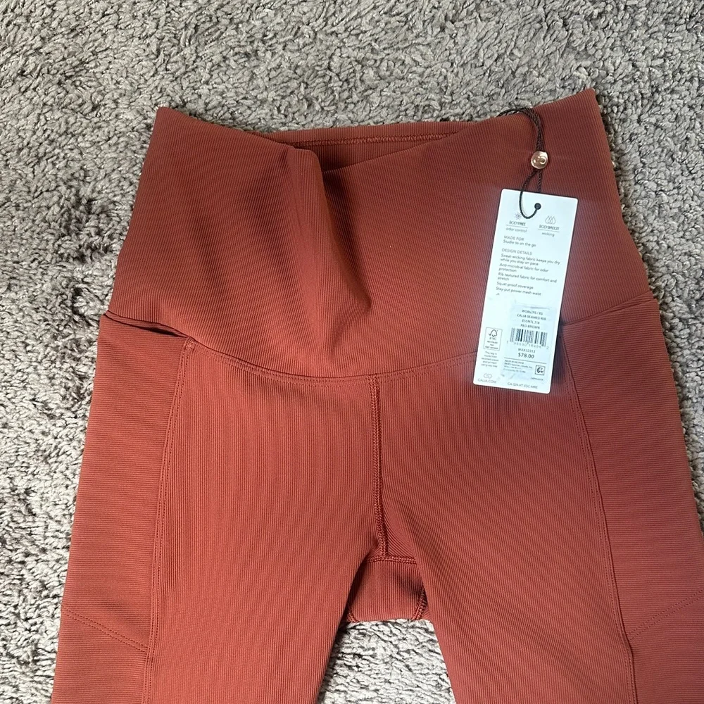 CALIA by Carrie Underwood Rust Leggings - Picture 7 of 7